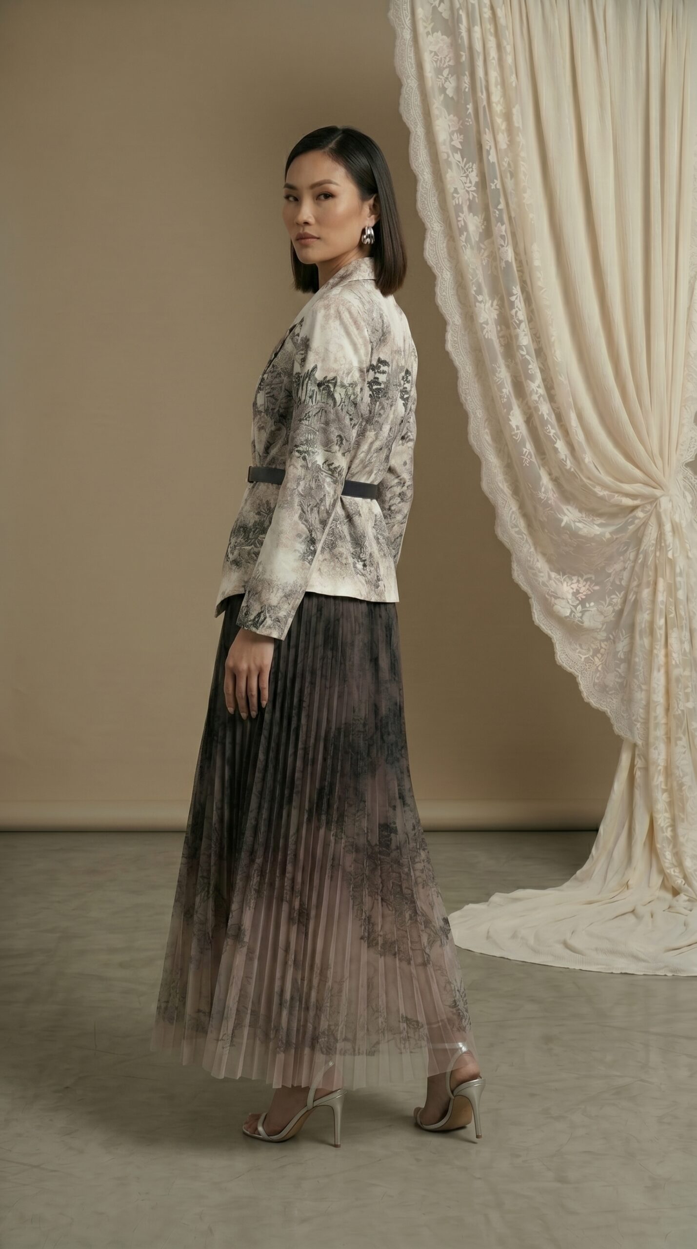 Misty Forest Printed Jacket Set - Image 2