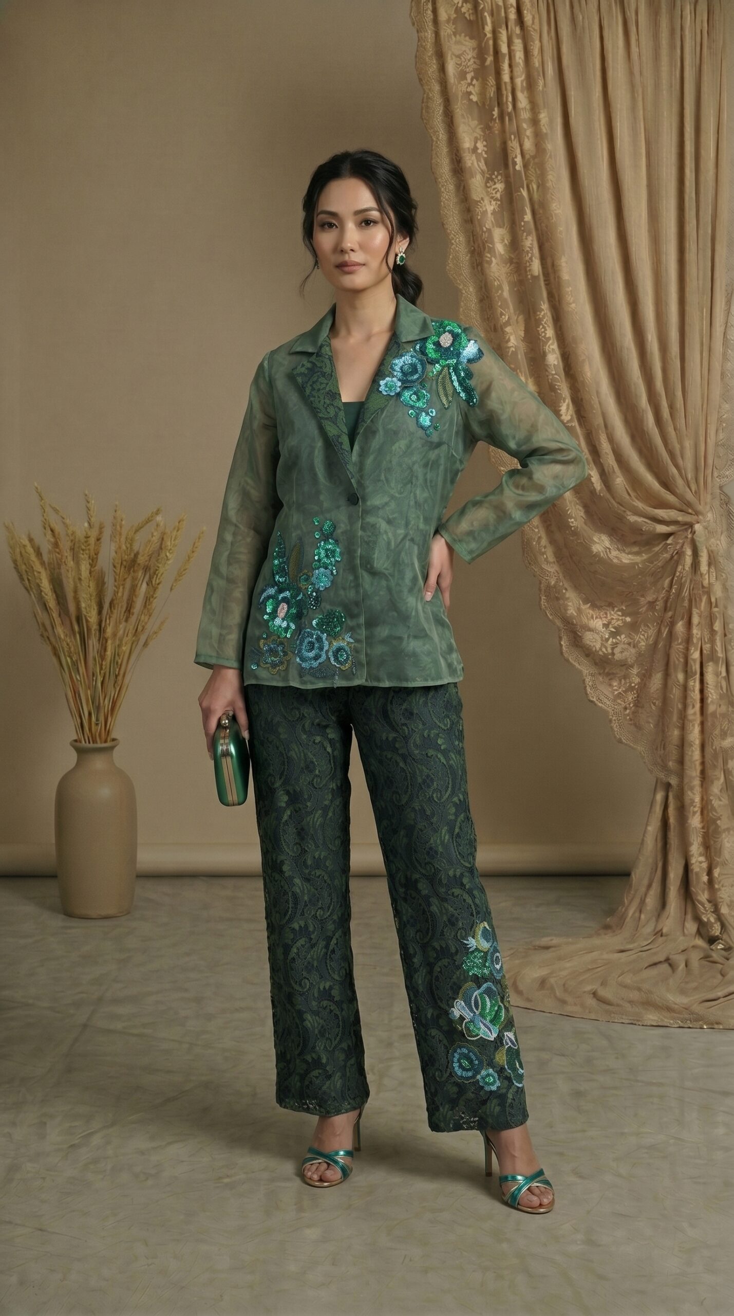 Forest Elegance Floral Co-ord Set