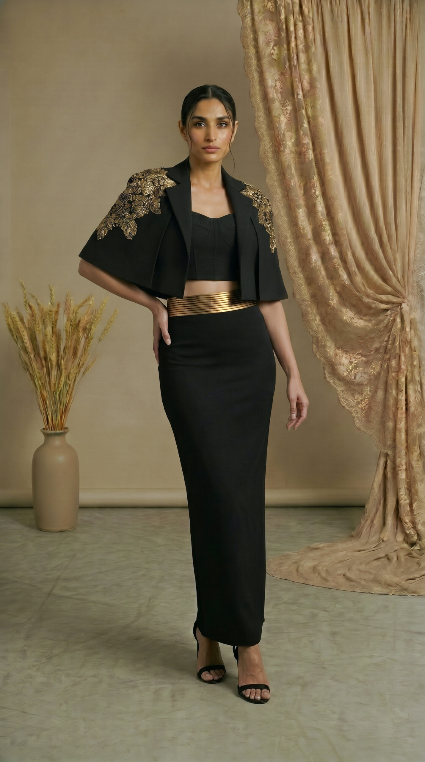 Golden Bloom Noir Set
