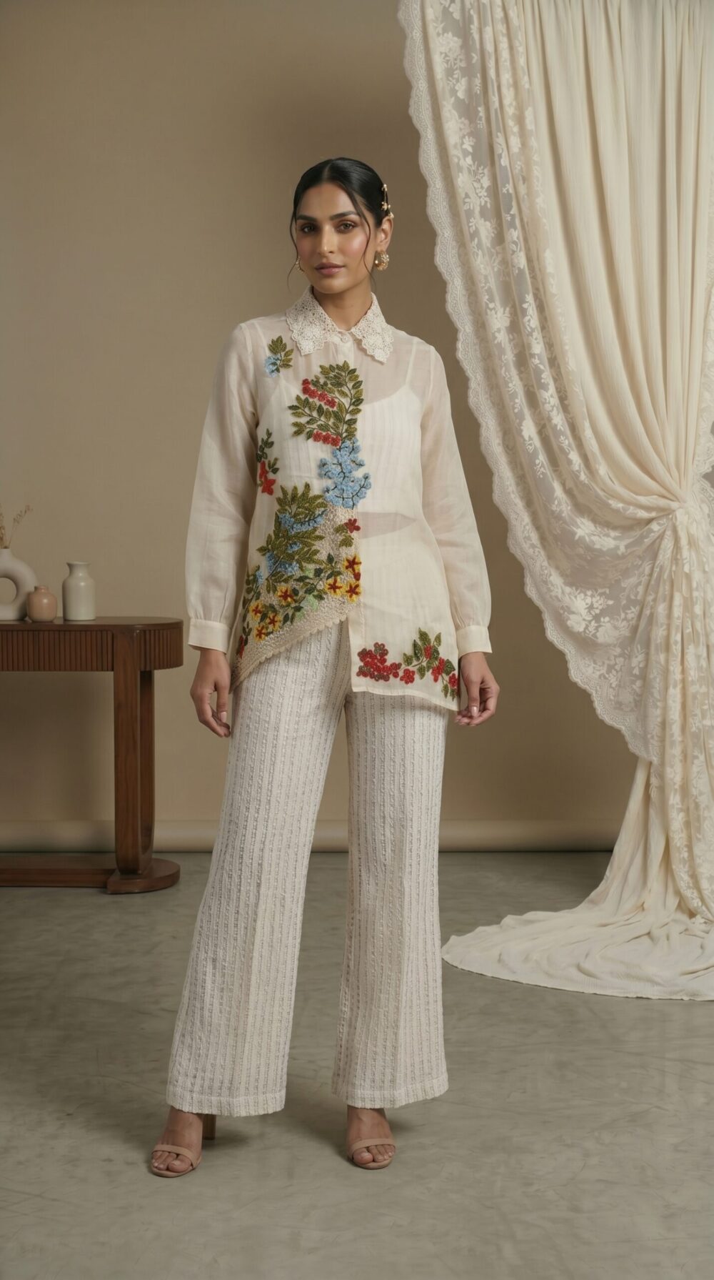 Botanical Grace Embroidered Outfit