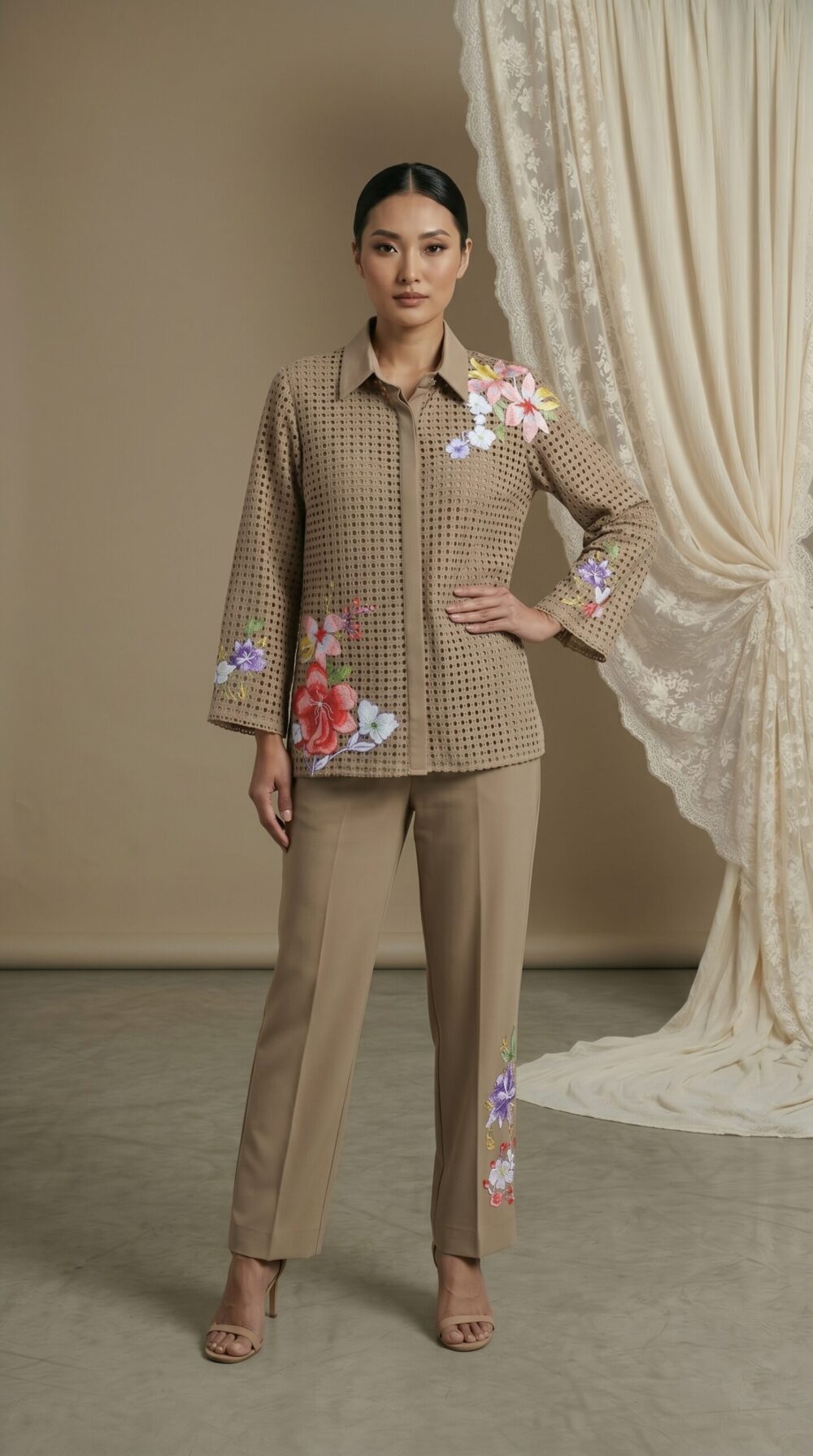 Desert Flora Cutwork Ensemble