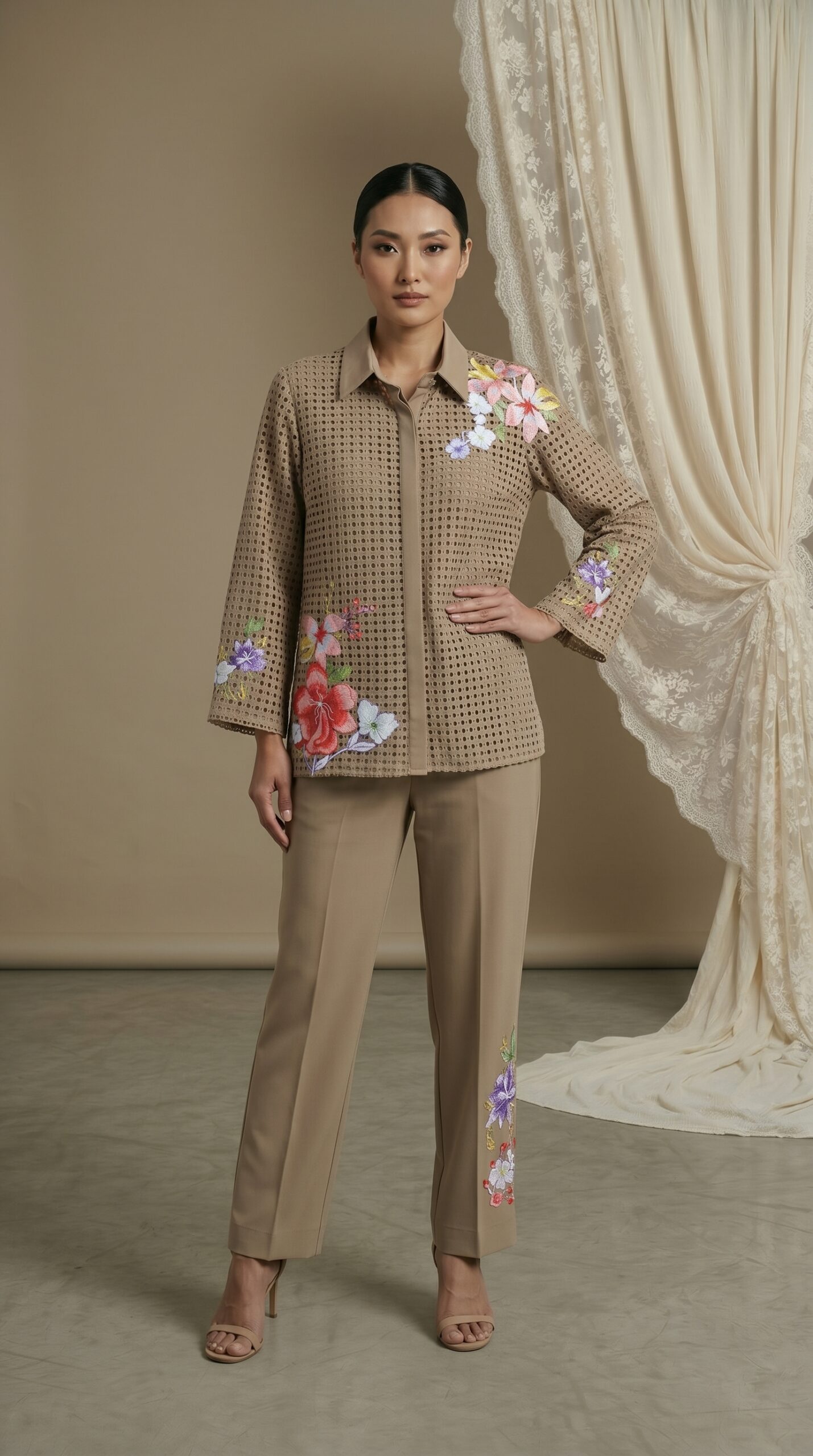 Desert Flora Cutwork Ensemble